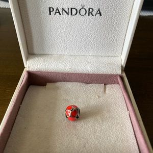 Pandora red heart charm
